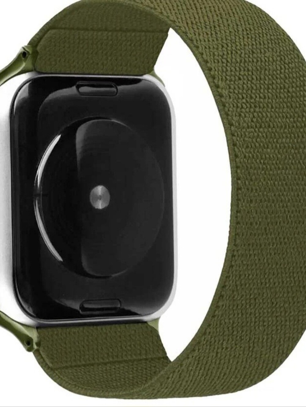 Olive Green Nylon Loop Smartwatch Band